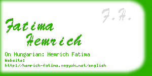 fatima hemrich business card